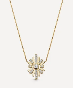 Astley Clarke Charms & Pendants^14ct Gold Atomic Diamond Pendant Necklace