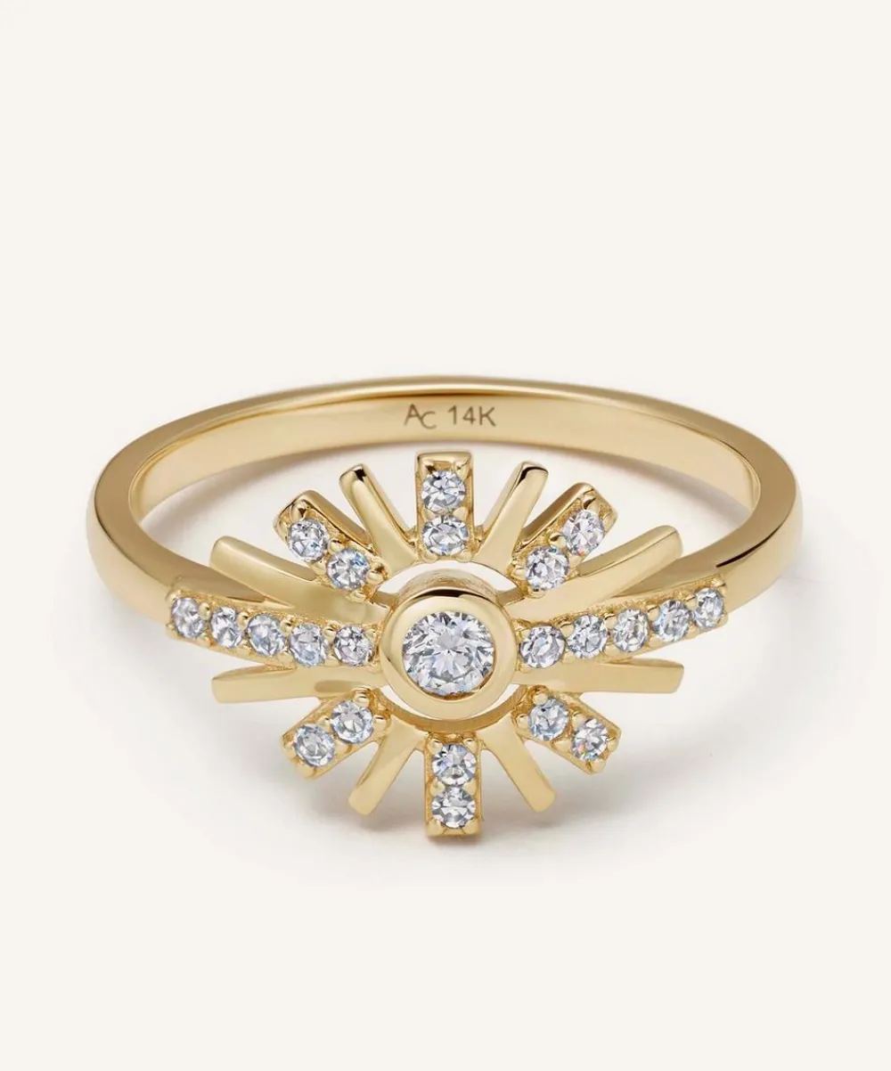 Astley Clarke Rings^14ct Gold Atomic Diamond Ring