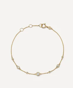 Astley Clarke Bracelets^14ct Gold Atomic Diamond Station Bracelet