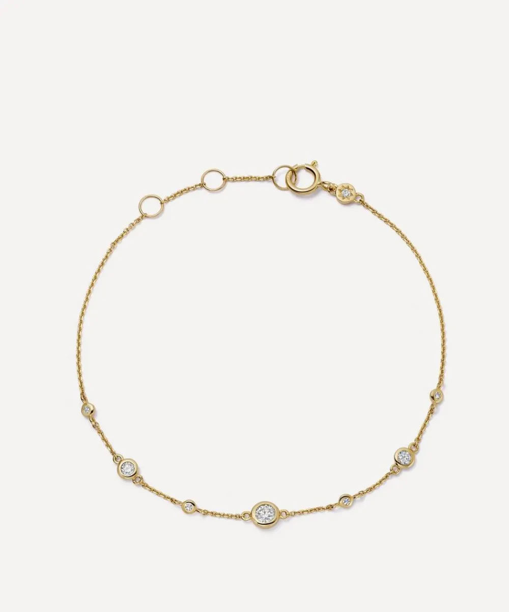 Astley Clarke Bracelets^14ct Gold Atomic Diamond Station Bracelet