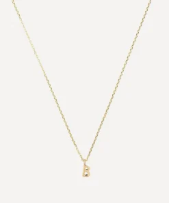 AURUM + GREY Necklaces^9ct Gold B Initial Pendant Necklace