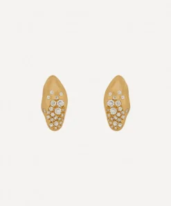 Nada Ghazal Earrings|Earrings^18ct Gold Baby Malak Flourish Ice Mini Marquise Stud Earrings