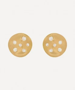 Nada Ghazal Earrings|Earrings^18ct Gold Baby Malak Ice Mini Round Stud Earrings