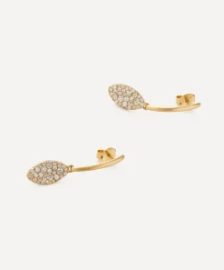 Nada Ghazal Earrings|Earrings^18ct Gold Baby Malak Ice Original Marquise Drop Earrings