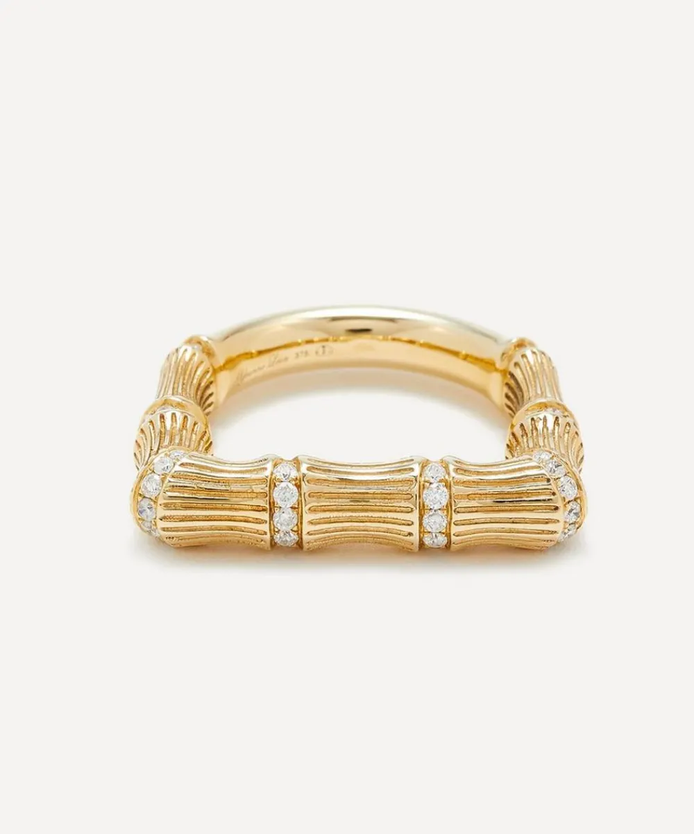 Yvonne Léon Rings|Rings^9ct Gold Bamboo Diamond Ring