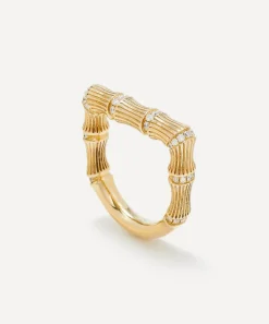 Yvonne Léon Rings|Rings^9ct Gold Bamboo Diamond Ring