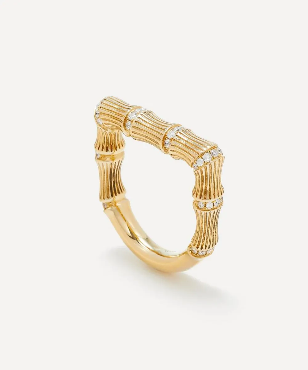Yvonne Léon Rings|Rings^9ct Gold Bamboo Diamond Ring