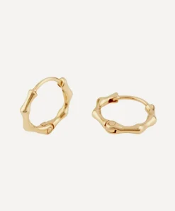 Dinny Hall Earrings^9ct Gold Bamboo Mini Hoop Earrings