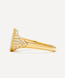 Yvonne Léon Rings|Rings^9ct Gold Berlingot Diamond Baby Pear Signet Ring