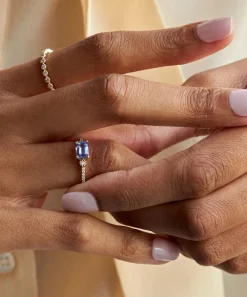 Dinny Hall Rings^14ct Gold Betony Tanzanite and Diamond Ring