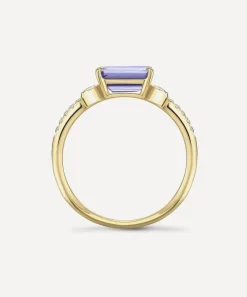 Dinny Hall Rings^14ct Gold Betony Tanzanite and Diamond Ring