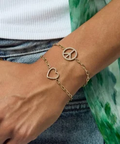Roxanne First Bracelets|Bracelets^14ct Gold Big Love Heart Bracelet