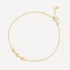 Dinny Hall Bracelets^9ct Gold Bijou Folded Heart Trio Bracelet