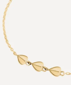 Dinny Hall Bracelets^9ct Gold Bijou Folded Heart Trio Bracelet