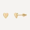 Dinny Hall Earrings^9ct Gold Bijou Mini Folded Heart Stud Earrings