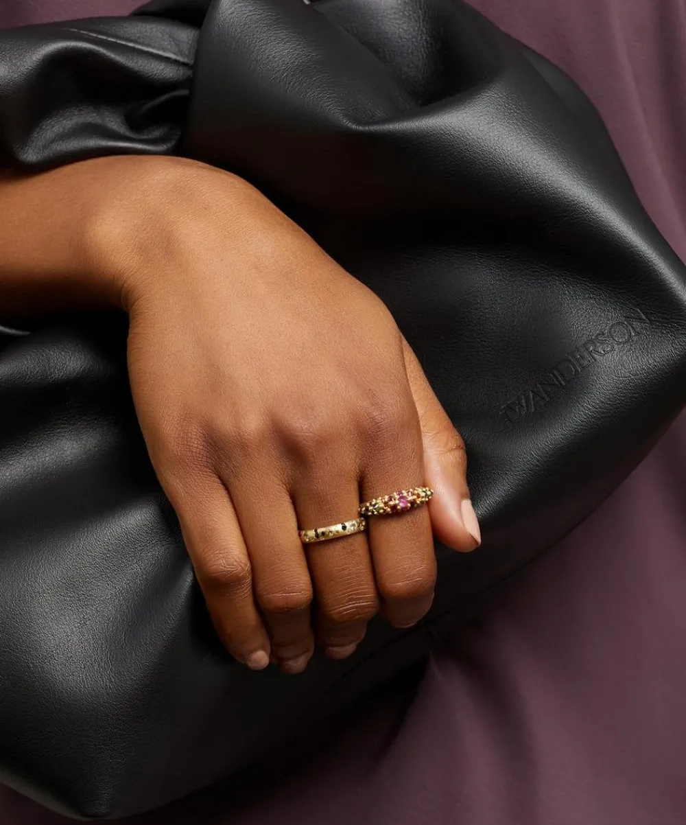 Polly Wales Rings|Rings^18ct Gold Black and White Confetti Diamond Ring