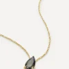 Suzanne Kalan Necklaces|Necklaces^14ct Gold Black Night Quartz Pear Drop Pendant Necklace