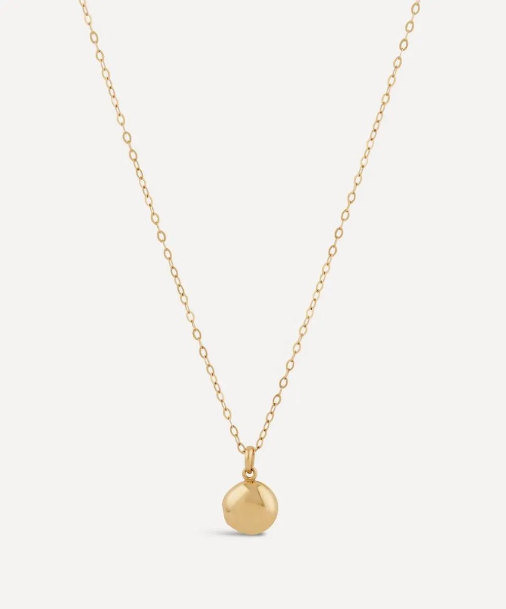 Dinny Hall Necklaces^9ct Gold Button Locket Necklace