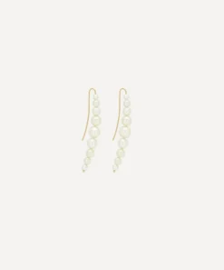Satomi Kawakita Earrings|Earrings^18ct Gold Cascading White Pearl Drop Earrings