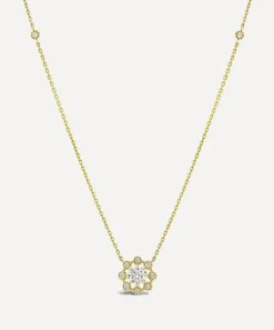 Dinny Hall Necklaces|Necklaces^14ct Gold Celandine Diamond Drop Pendant Necklace