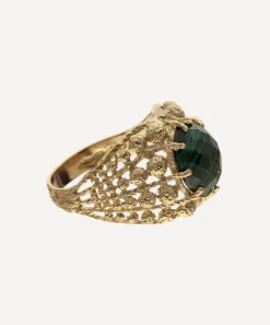 Atelier VM Rings|Rings^9ct Gold Cenerentola Malachite Ring