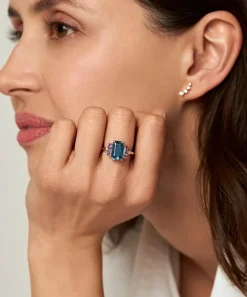Dinny Hall Rings^9ct Gold Charli London Blue Topaz Ring