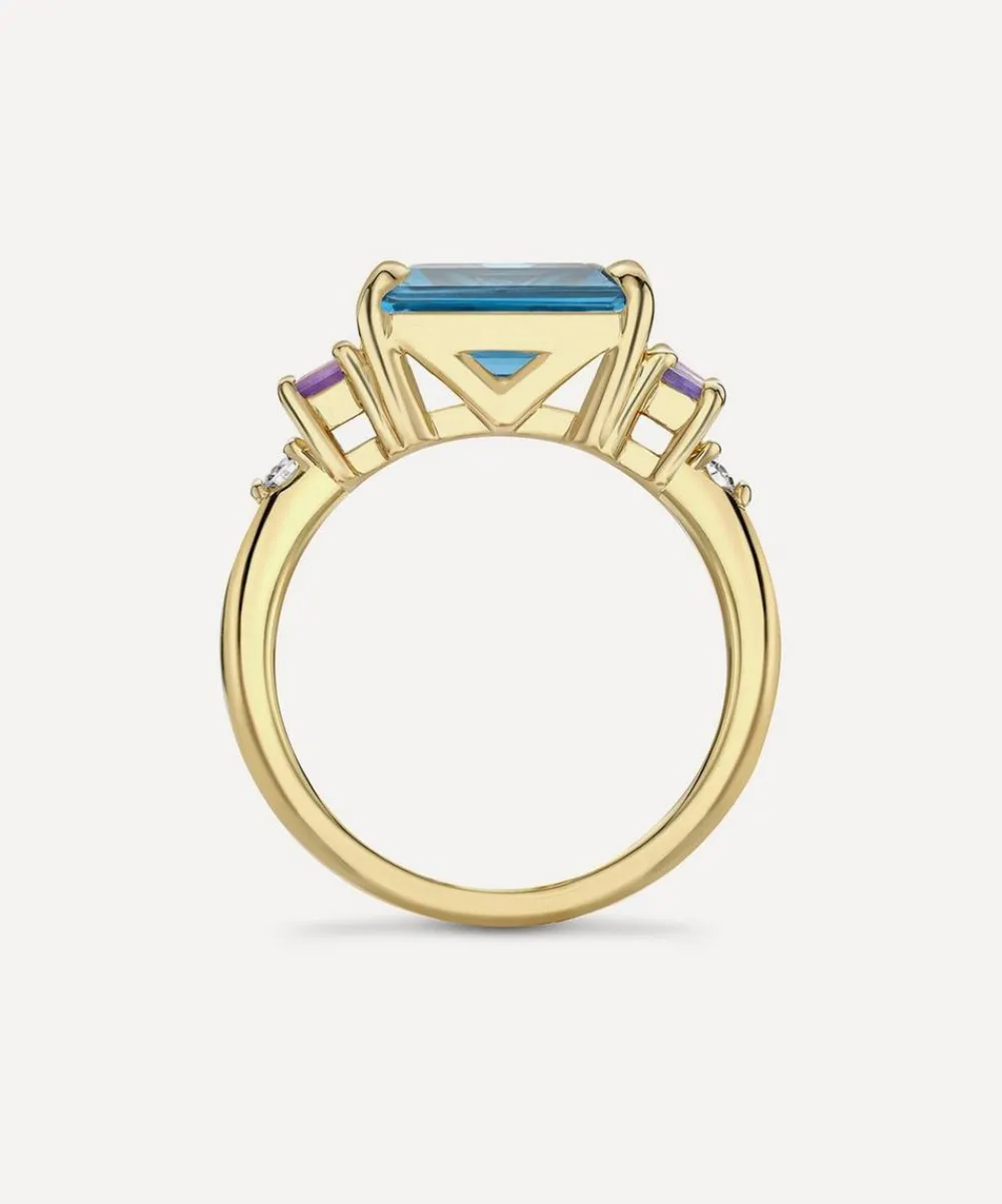 Dinny Hall Rings^9ct Gold Claudie London Blue Topaz Ring