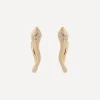 Celine Daoust Earrings|Earrings^14ct Gold Cobra Pear Diamond Stud Earrings