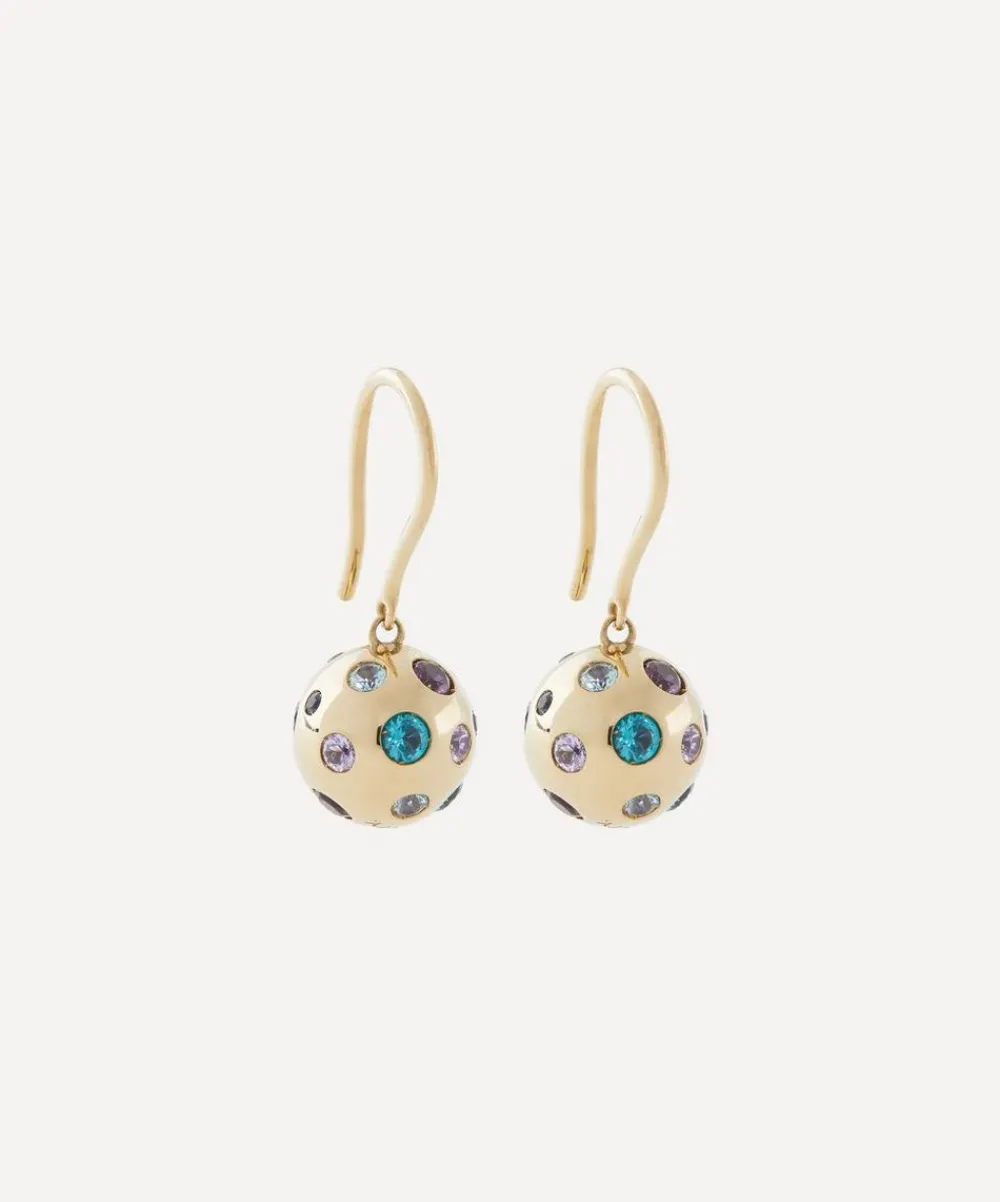 Liberty Earrings|Earrings^9ct Gold Constellation Multicoloured Nanostone Drop Earrings