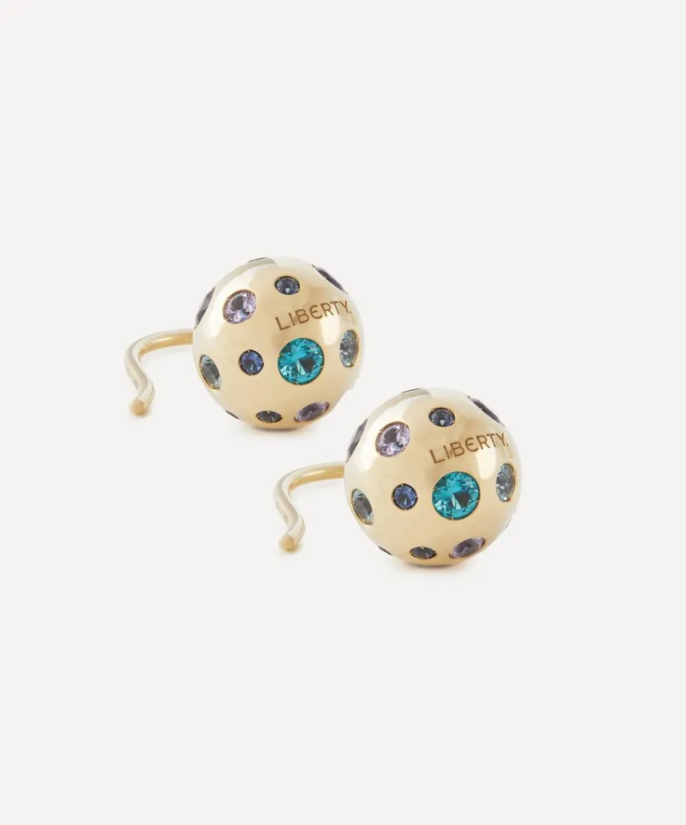 Liberty Earrings|Earrings^9ct Gold Constellation Multicoloured Nanostone Drop Earrings