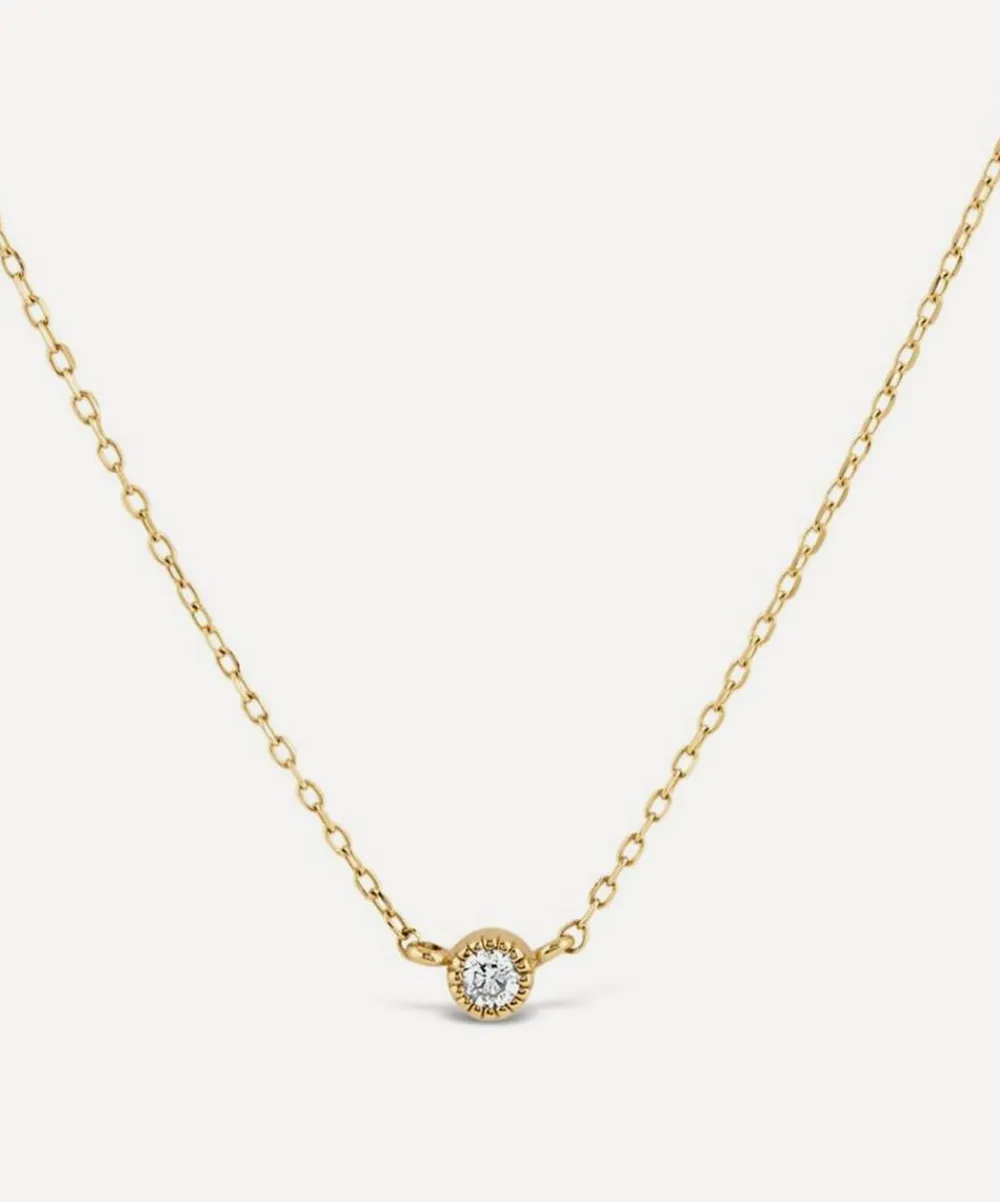 Dinny Hall Necklaces^9ct Gold Created Diamond Jasmine Pendant Necklace