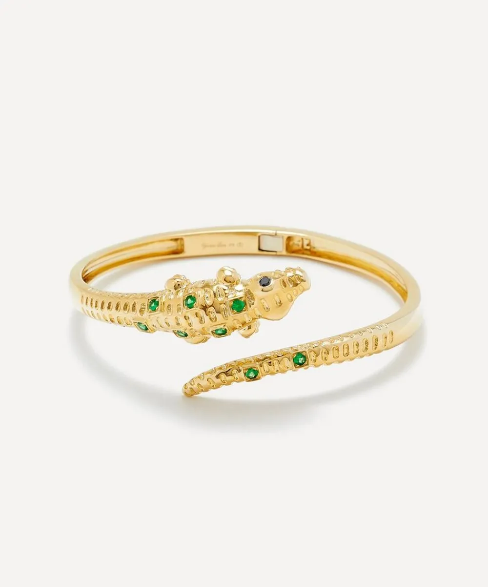 Yvonne Léon Bracelets|Bracelets^9ct Gold Crocodile Cuff Bracelet