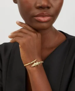 Yvonne Léon Bracelets|Bracelets^9ct Gold Crocodile Cuff Bracelet
