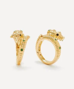 Yvonne Léon Earrings|Earrings^9ct Gold Crocodile Hoop Earrings