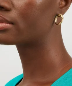 Yvonne Léon Earrings|Earrings^9ct Gold Crocodile Hoop Earrings