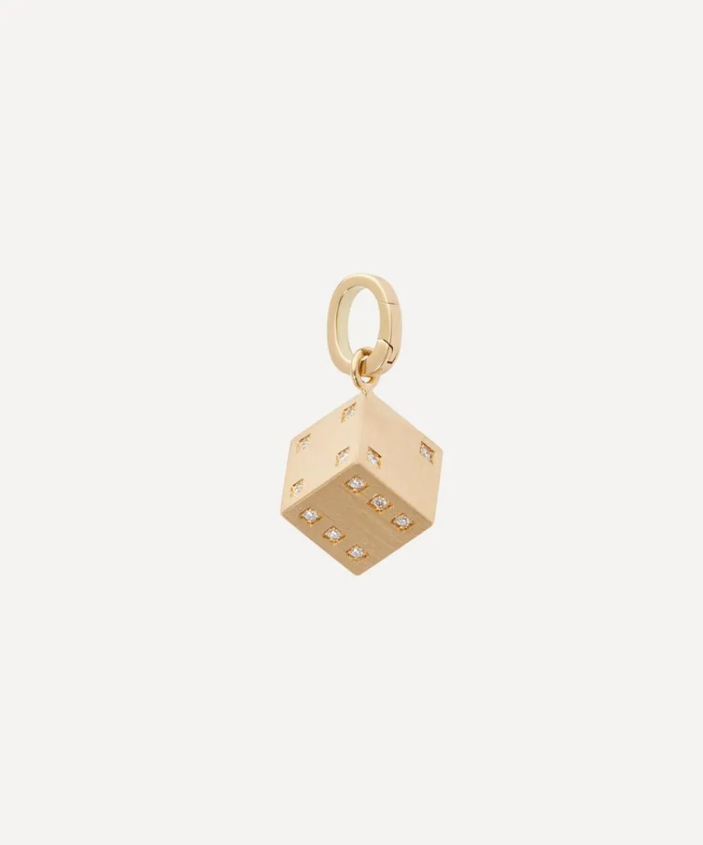 Marie Lichtenberg Charms & Pendants|Charms & Pendants^18ct Gold Dado Diamond Dice Charm