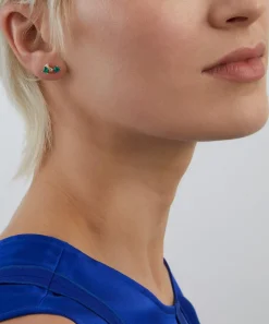 Liberty Earrings|Earrings^9ct Gold Dafne Diamond and Emerald Stud Earrings