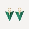 Annoushka Earrings|Earrings^18ct Gold Deco Arrow Malachite Earring Drops