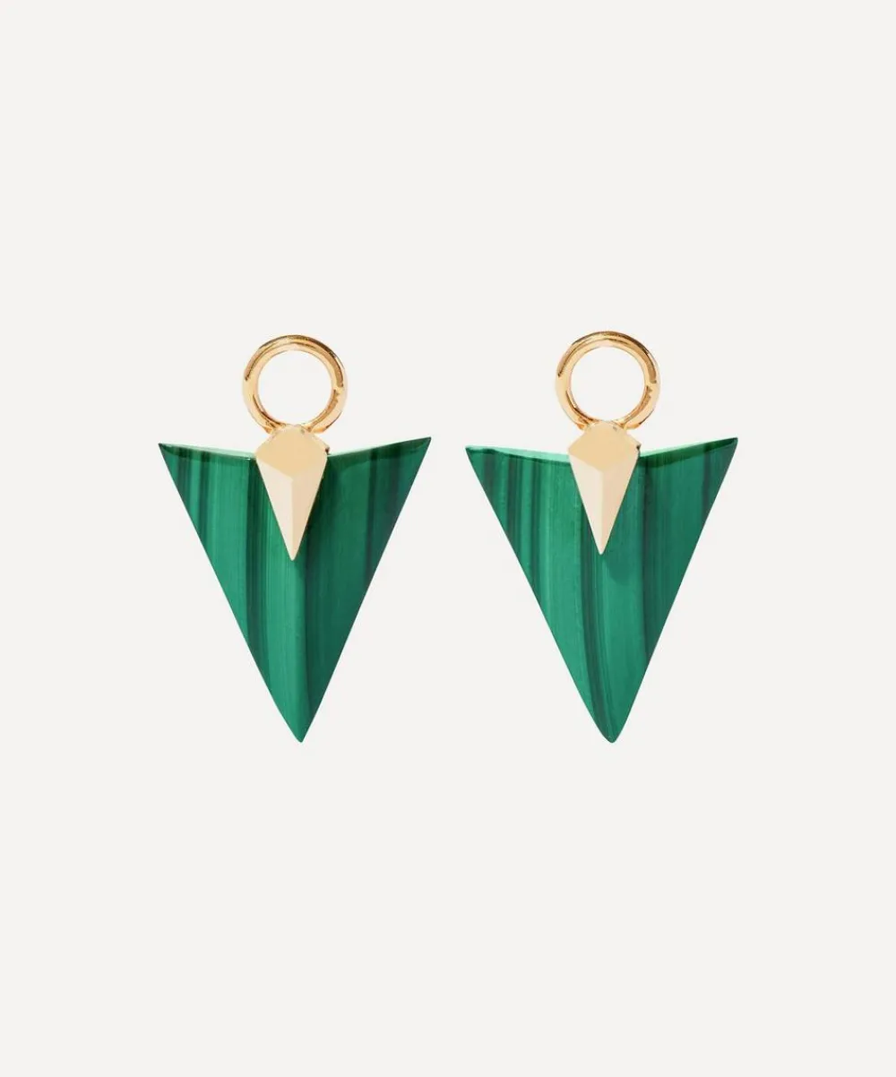 Annoushka Earrings|Earrings^18ct Gold Deco Arrow Malachite Earring Drops