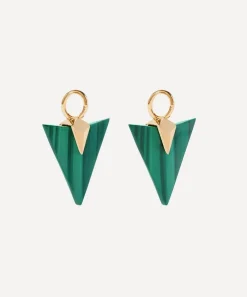 Annoushka Earrings|Earrings^18ct Gold Deco Arrow Malachite Earring Drops