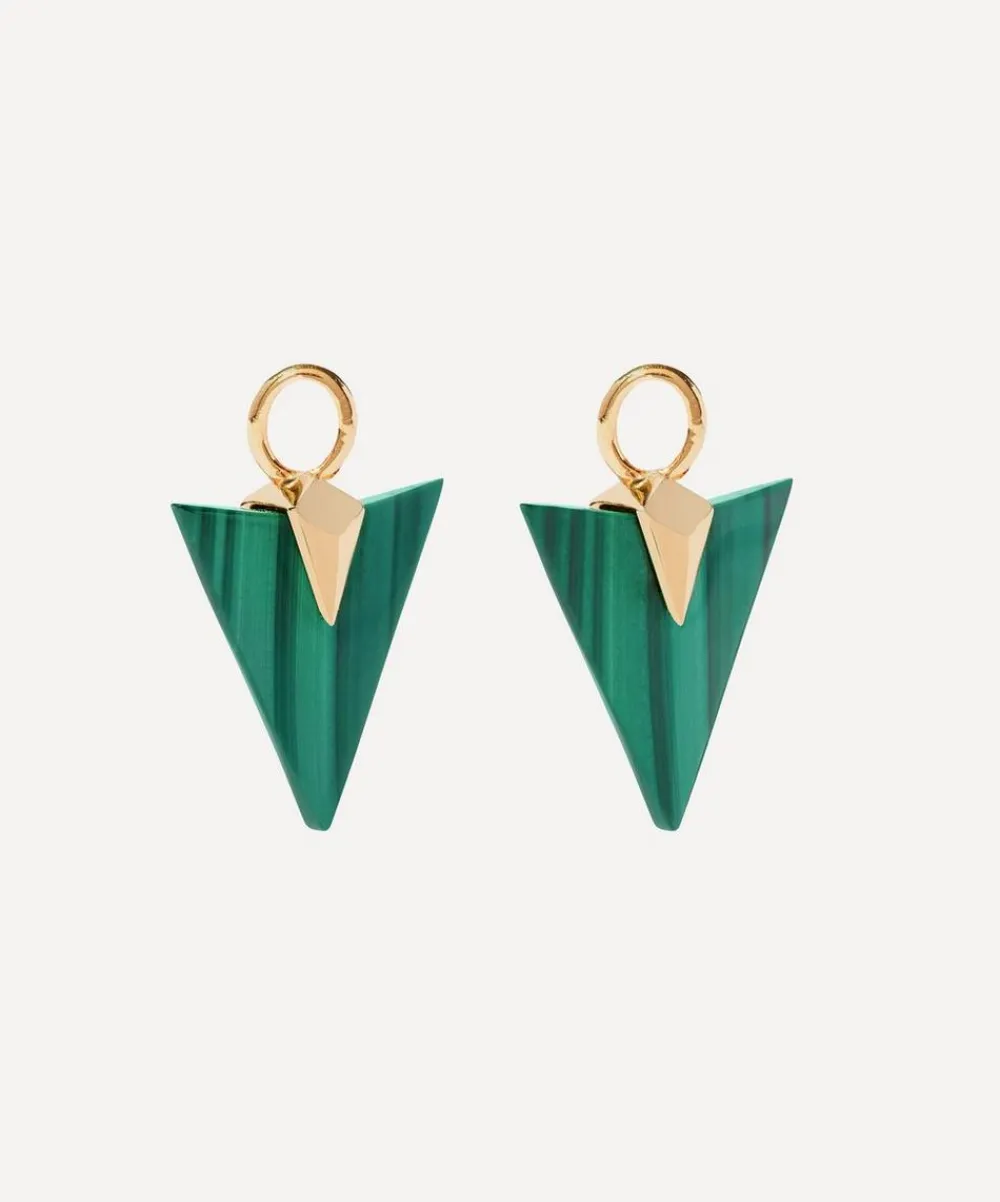 Annoushka Earrings|Earrings^18ct Gold Deco Arrow Malachite Earring Drops
