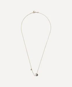 Mizuki Necklaces|Necklaces^14ct Gold Diamond and Pearl Necklace