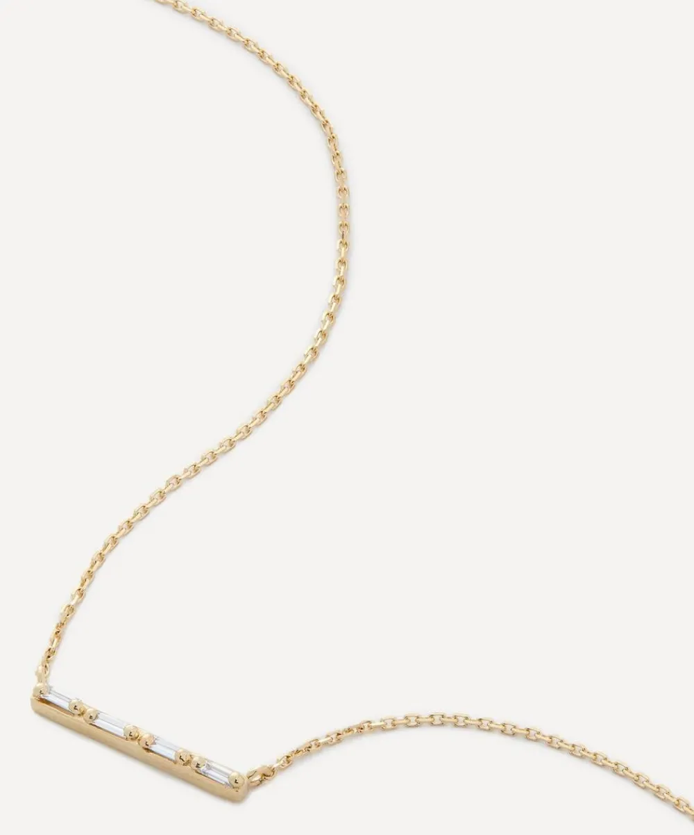 Suzanne Kalan Necklaces|Necklaces^14ct Gold Diamond Bar Pendant Necklace
