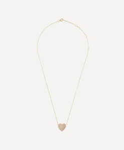 Roxanne First Necklaces|Necklaces^14ct Gold Diamond Basket Heart Pendant Necklace