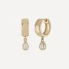 Roxanne First Earrings|Earrings^14ct Gold Diamond Everyday Pear Drop Hoop Earrings