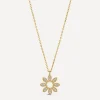 Dinny Hall Necklaces^14ct Gold Diamond Jasmine Flower Pendant Necklace