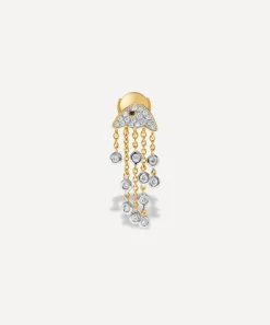 Yvonne Léon Earrings|Earrings^18ct Gold Diamond Jellyfish Drop Earring