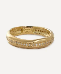 Satomi Kawakita Rings|Rings^18ct Gold Diamond Lined Band Ring