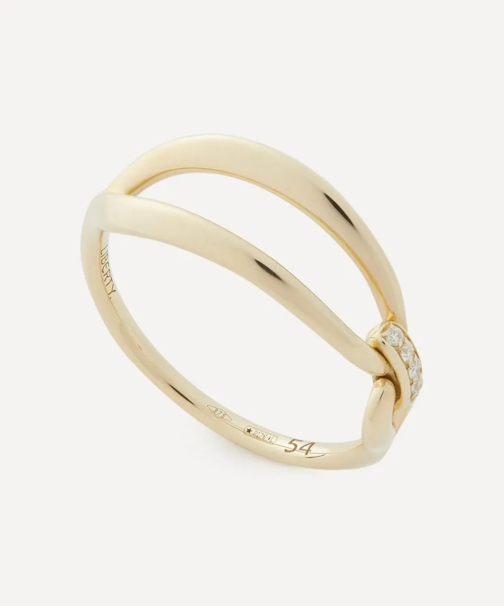 Liberty Rings|Rings^9ct Gold Diamond Link Ring