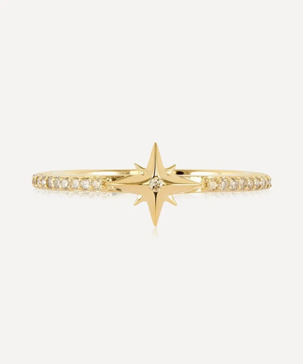 Rachel Jackson Rings^9ct Gold Diamond North Star Ring